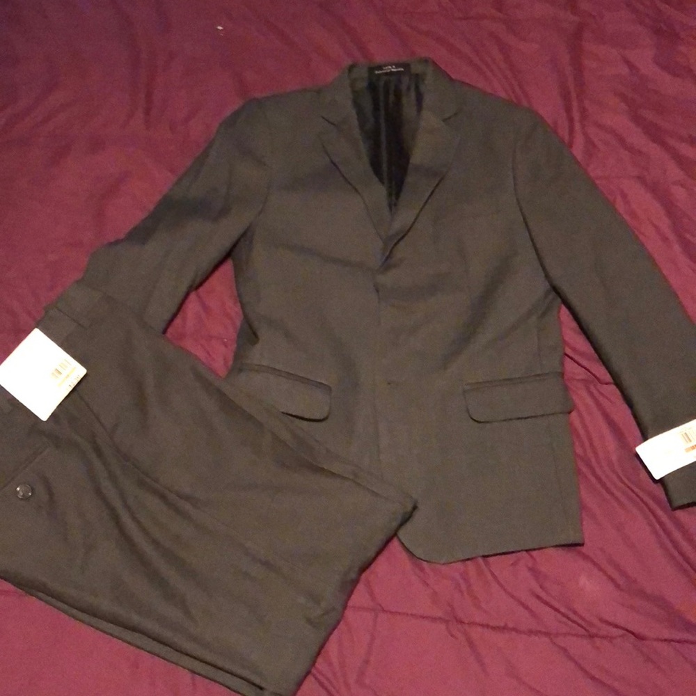 Boys Calvin Klein Two-Piece Gray Suit